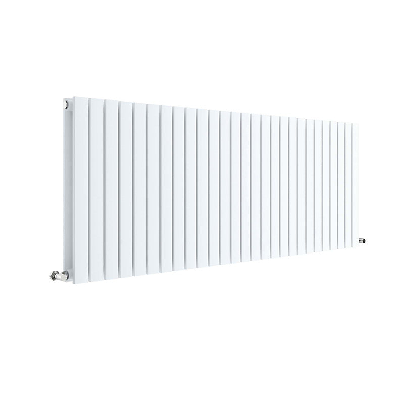 Nuie Sloane Horizontal Double Panel Radiator (2 size, Satin White) - Brand New Bathrooms