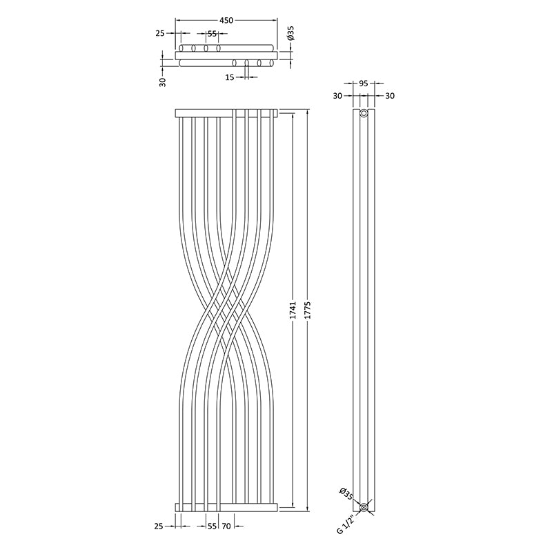 Nuie Xcite Designer Radiator (1 size, 2 colours) - Brand New Bathrooms