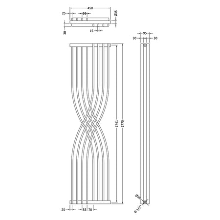 Nuie Xcite Designer Radiator (1 size, 2 colours) - Brand New Bathrooms