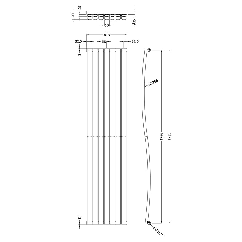 Nuie Revive Wave Designer Radiator (1 size, 2 colours) - Brand New Bathrooms