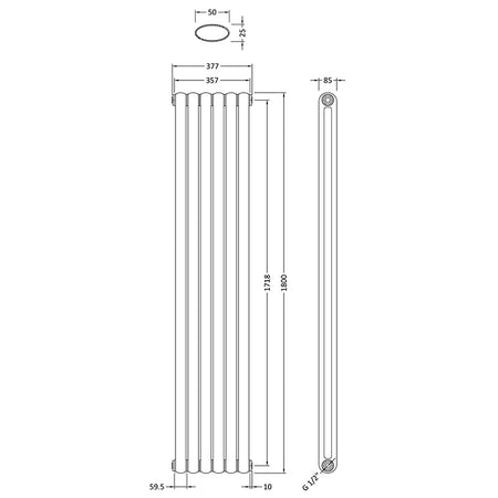 Nuie Salvia Designer Radiator (2 sizes, 2 colours) - Brand New Bathrooms
