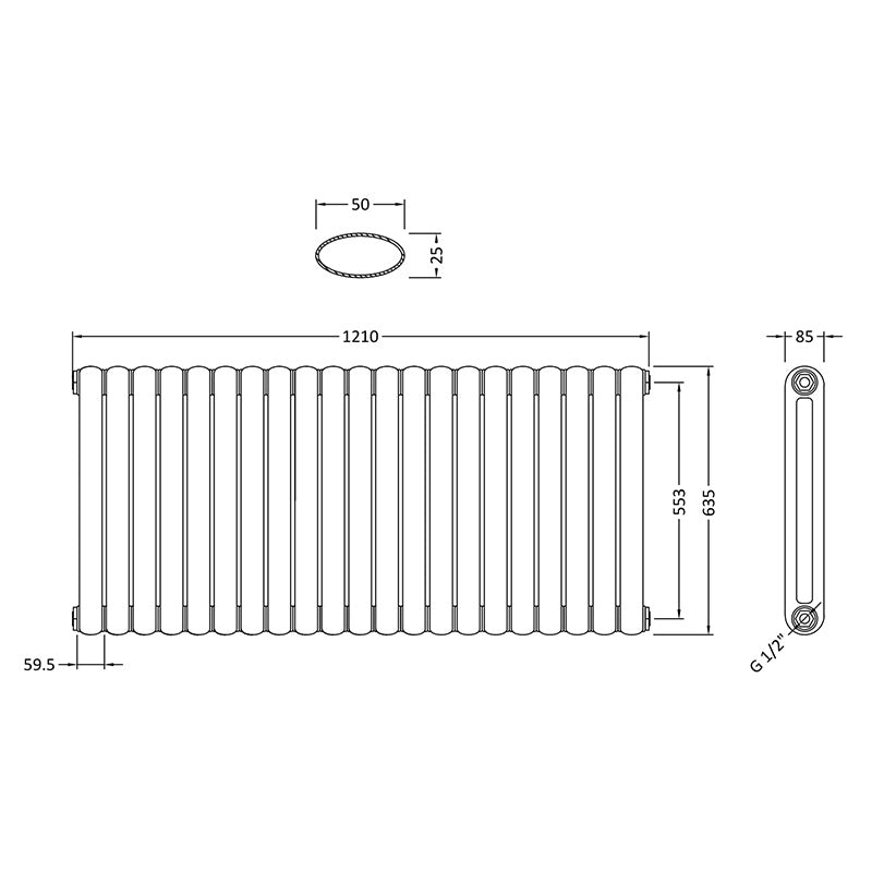 Nuie Salvia Designer Radiator (2 sizes, 2 colours) - Brand New Bathrooms