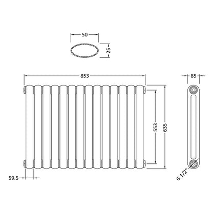 Nuie Salvia Designer Radiator (2 sizes, 2 colours) - Brand New Bathrooms