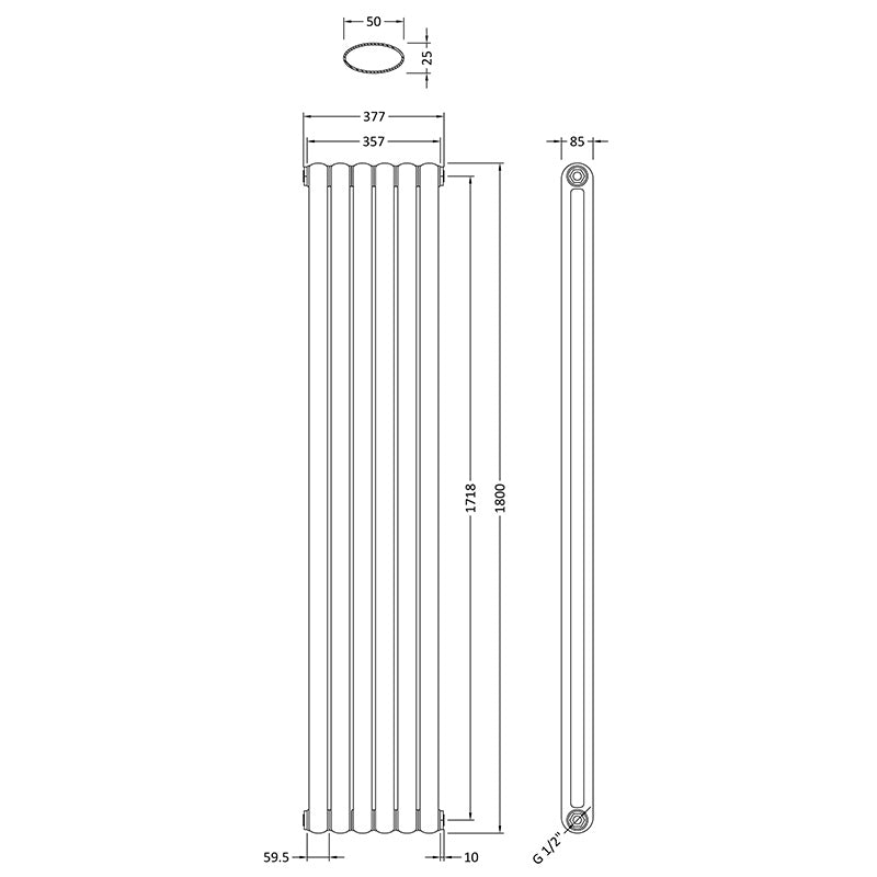 Nuie Salvia Designer Radiator (2 sizes, 2 colours) - Brand New Bathrooms