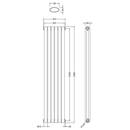 Nuie Salvia Designer Radiator (2 sizes, 2 colours) - Brand New Bathrooms