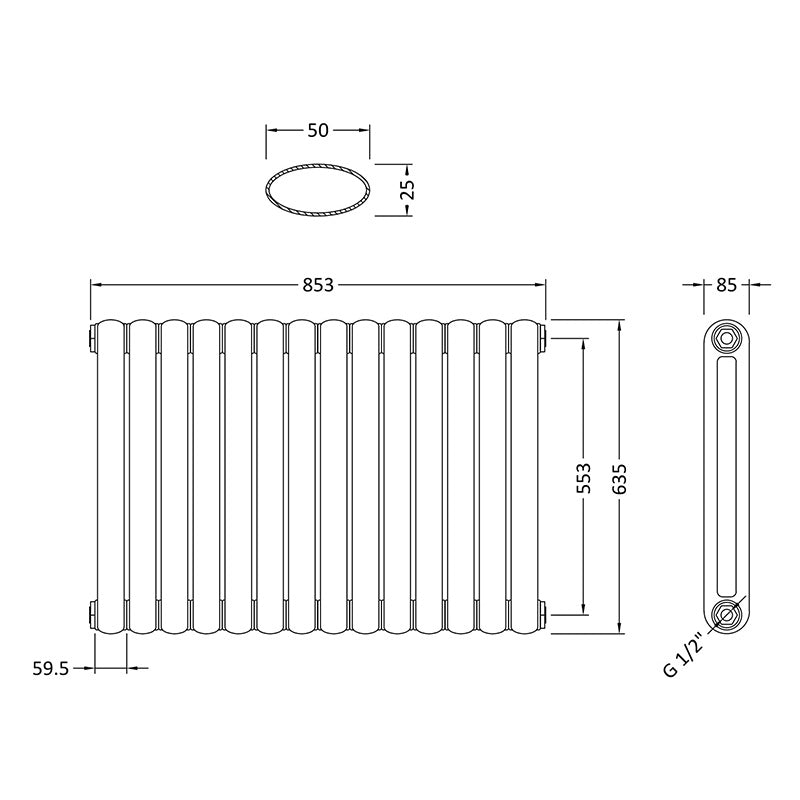 Nuie Salvia Designer Radiator (2 sizes, 2 colours) - Brand New Bathrooms