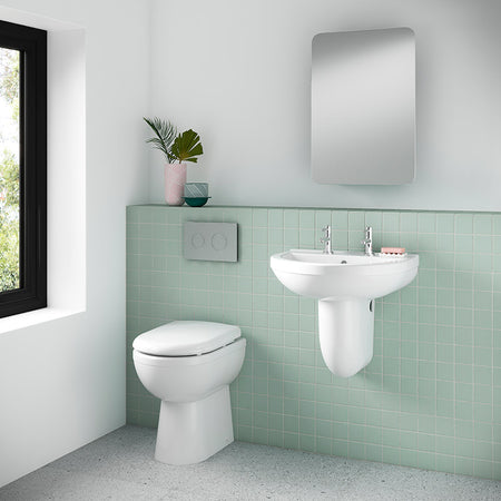 Nuie Ivo Comfort Height Back To Wall Toilet Pan (1 size, White) - Brand New Bathrooms