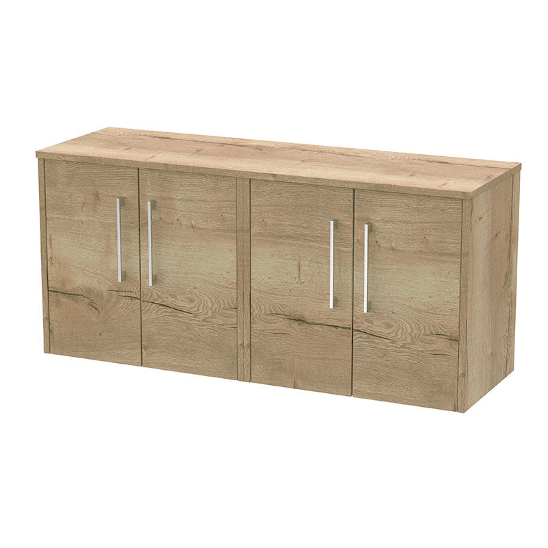 Hudson Reed Juno Wall Hung Four Door 1200mm Vanity & Matching Worktop (1 size, 5 colours) - Brand New Bathrooms
