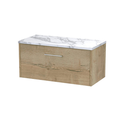 Hudson Reed Juno Wall Hung Single Drawer 800mm Vanity & Laminate Worktop (1 size, 5 colours) - Brand New Bathrooms