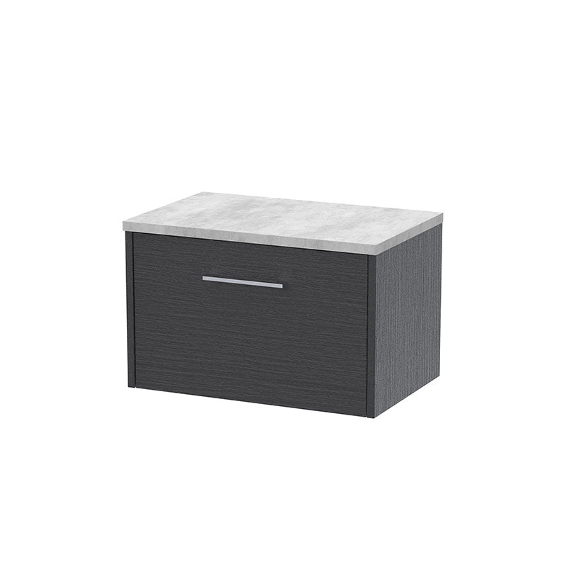 Hudson Reed Juno Wall Hung Single Drawer 600mm Vanity & Laminate Top (1 size, 3 colours) - Brand New Bathrooms