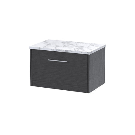 Hudson Reed Juno Wall Hung Single Drawer 600mm Vanity & Laminate Worktop (1 size, 5 colours) - Brand New Bathrooms