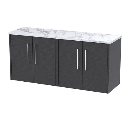 Hudson Reed Juno Wall Hung Four Door 1200mm Vanity & Laminate Worktop (1 size, 5 colours) - Brand New Bathrooms