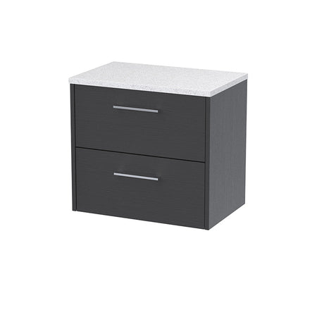 Hudson Reed Juno Wall Hung Double Drawer 600mm Vanity & White Laminate Top (1 size, 5 colours) - Brand New Bathrooms