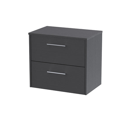 Hudson Reed Juno Wall Hung Double Drawer 600mm Vanity & Matching Worktop (1 size,5 colours) - Brand New Bathrooms