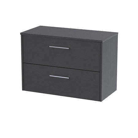 Hudson Reed Juno Wall Hung Double Drawer 800mm Vanity & Matching Worktop (1 size, 5 colours) - Brand New Bathrooms