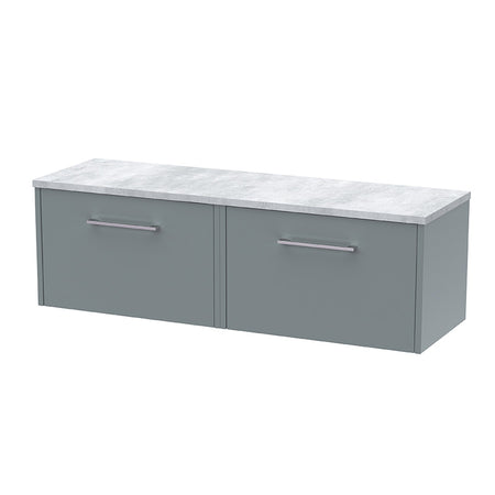 Hudson Reed Juno Wall Hung Double Drawer 1200mm Vanity & Laminate Worktop (1 size, 5 colours) - Brand New Bathrooms