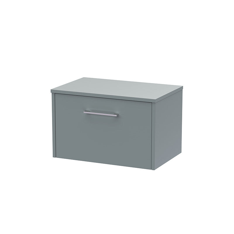 Hudson Reed Juno Wall Hung Single Drawer 600mm Vanity & Worktop (1 size, 5 colours) - Brand New Bathrooms