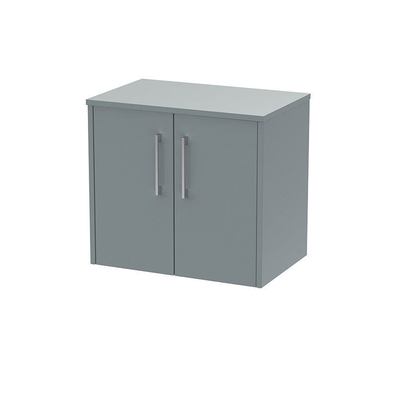 Hudson Reed Juno Wall Hung Double Door 600mm Vanity & Matching Worktop (1 size, 5 colours) - Brand New Bathrooms