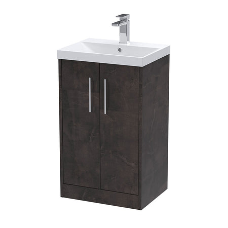 Hudson Reed Juno Floor Standing Double Door 500mm Vanity Basin Unit & Thin-Edge Vitreous China Basin (1 size, 2 colours) - Brand New Bathrooms