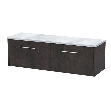 Hudson Reed Juno Wall Hung Double Drawer 1200mm Vanity & Laminate Worktop (1 size, 5 colours) - Brand New Bathrooms