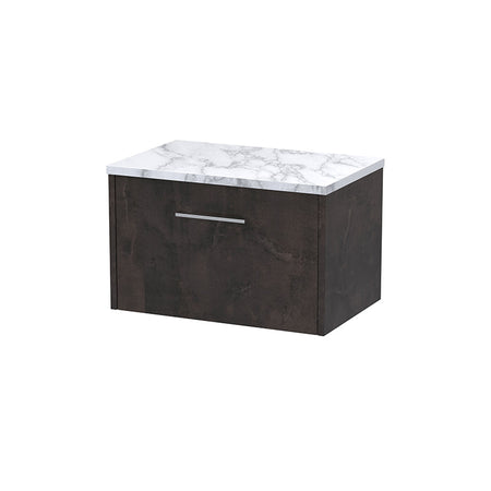 Hudson Reed Juno Wall Hung Single Drawer 600mm Vanity & Laminate Worktop (1 size, 5 colours) - Brand New Bathrooms
