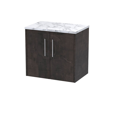 Hudson Reed Juno Wall Hung Double Door 600mm Vanity & Laminate Worktop (1 size, 5 colours) - Brand New Bathrooms