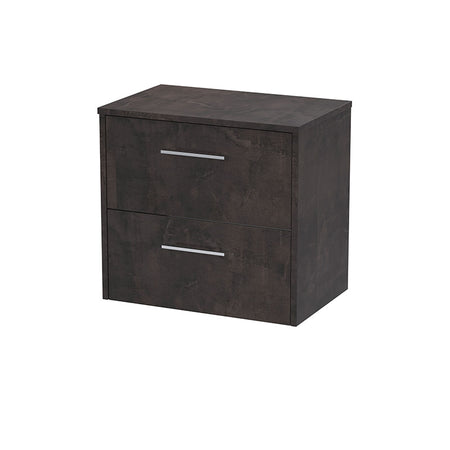 Hudson Reed Juno Wall Hung Double Drawer 600mm Vanity & Matching Worktop (1 size,5 colours) - Brand New Bathrooms