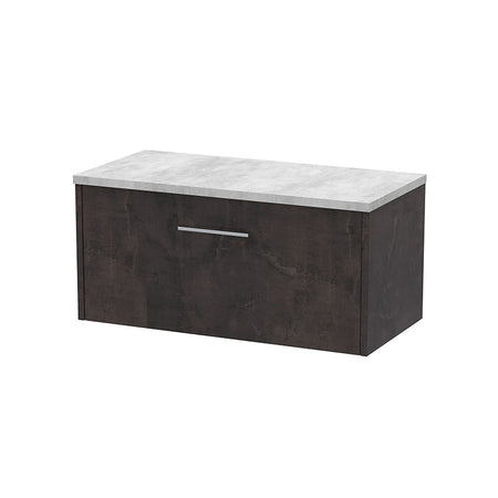 Hudson Reed Juno Wall Hung Single Drawer 800mm Vanity & Grey Laminate Top (1 size, 5 colours) - Brand New Bathrooms