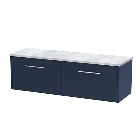 Hudson Reed Juno Wall Hung Double Drawer 1200mm Vanity & Laminate Worktop (1 size, 5 colours) - Brand New Bathrooms