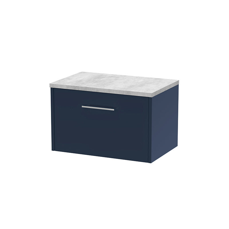 Hudson Reed Juno Wall Hung Single Drawer 600mm Vanity Unit & Laminate Worktop (1 size, 2 colours) - Brand New Bathrooms