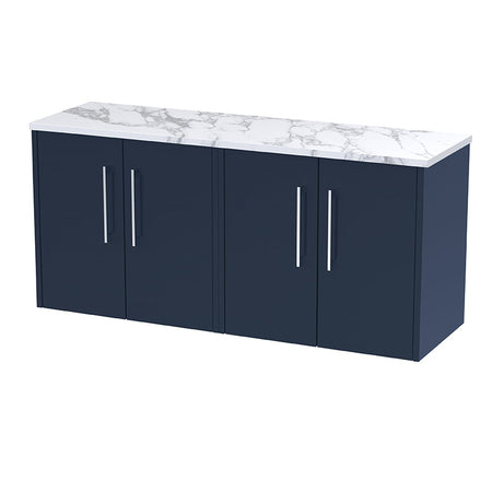 Hudson Reed Juno Wall Hung Four Door 1200mm Vanity & Laminate Worktop (1 size, 5 colours) - Brand New Bathrooms
