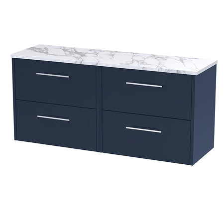 Hudson Reed Juno Wall Hung Four Drawer 1200mm Vanity & Laminate Worktop (1 size, 5 colours) - Brand New Bathrooms