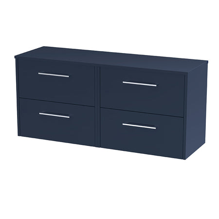 Hudson Reed Juno Wall Hung Four Drawer 1200mm Vanity & Matching Worktop (1 size, 5 colours) - Brand New Bathrooms
