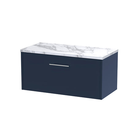 Hudson Reed Juno Wall Hung Single Drawer 800mm Vanity & Laminate Worktop (1 size, 5 colours) - Brand New Bathrooms