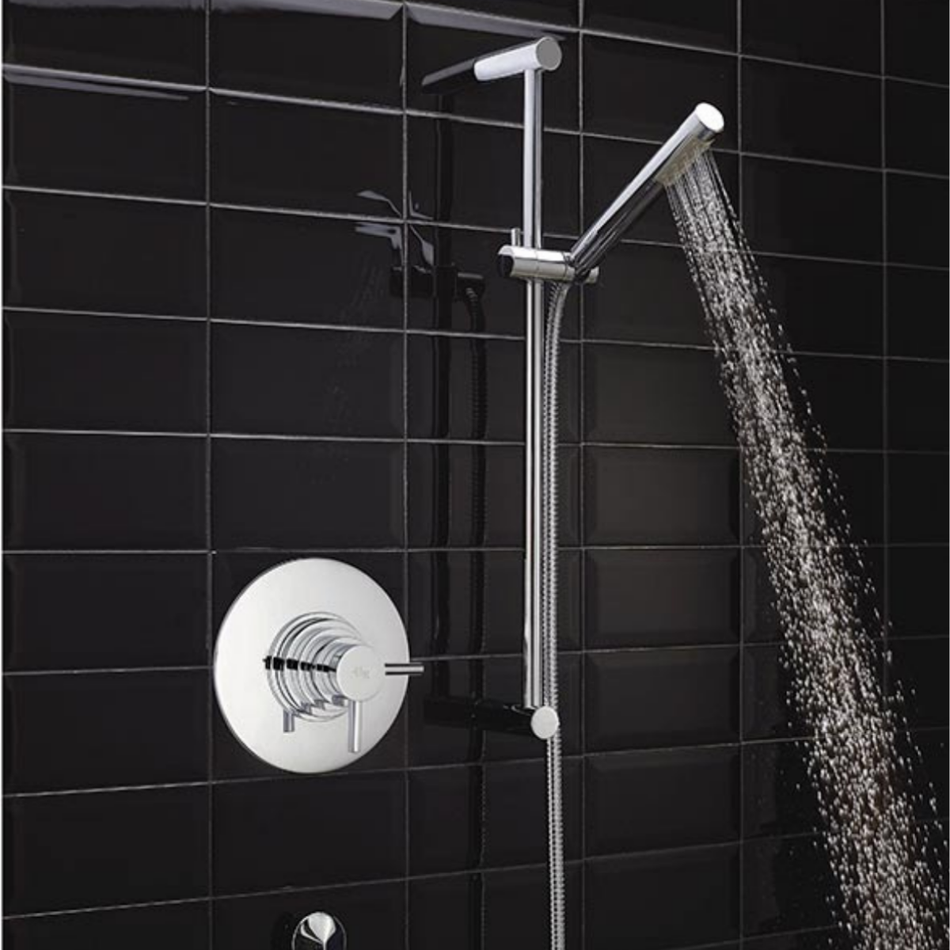 Hudson Reed Tec Dual Concealed Solid Brass Thermostatic Shower Valve (Chrome)