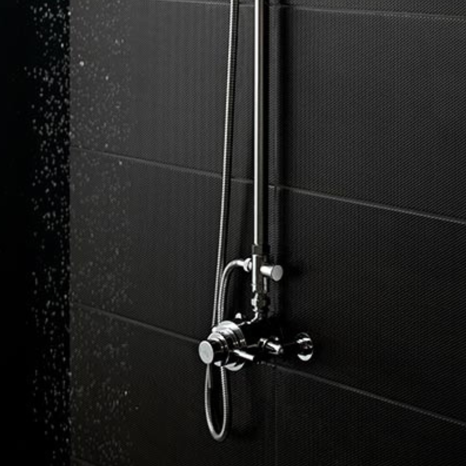 Hudson Reed Tec Dual Exposed Solid Brass Thermostatic Shower Valve (Chrome)