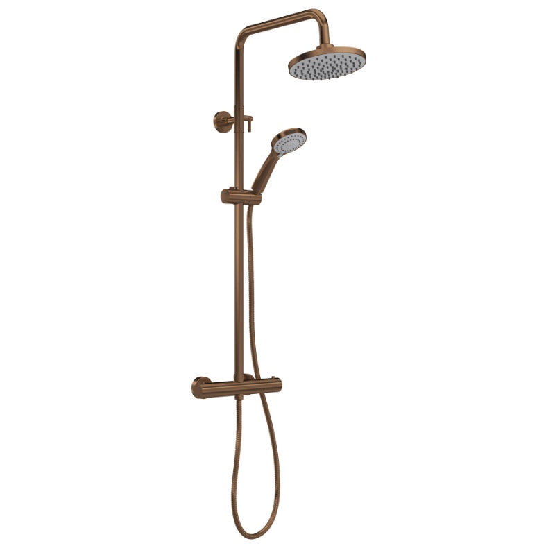 Nuie Shower Kits Round Thermostatic Bar Valve & Shower Kit (1 size, 4 colours) - Brand New Bathrooms