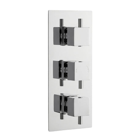 Nuie Square Showers Triple Thermostatic Shower Valve (1 size, Chrome) - Brand New Bathrooms
