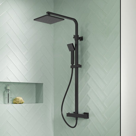 Nuie Shower Kits Square Thermostatic Bar Valve & Shower Kit (1 size, 3 colours) - Brand New Bathrooms