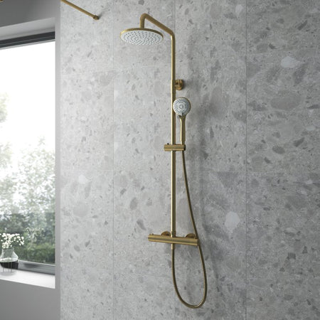 Nuie Shower Kits Round Thermostatic Bar Valve & Shower Kit (1 size, 4 colours) - Brand New Bathrooms