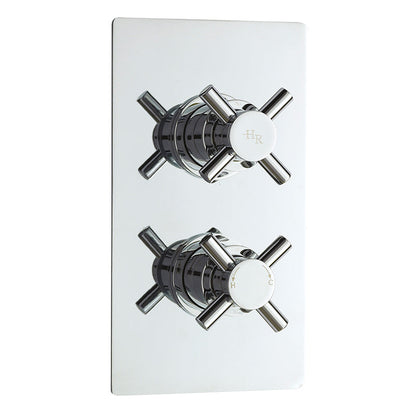 Hudson Reed Tec Crosshead Thermostatic Shower Valve With Diverter (2 sizes, Chrome) - Brandnew Bathroom
