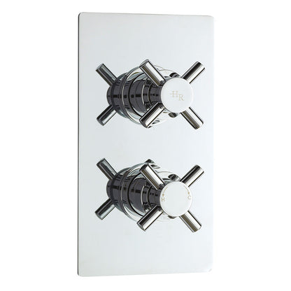 Hudson Reed Tec Crosshead Thermostatic Shower Valve (2 sizes, Chrome) - Brandnew Bathroom