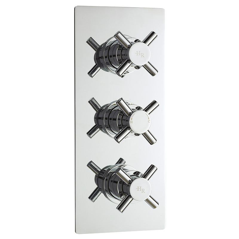 Hudson Reed Tec Crosshead Thermostatic Shower Valve (2 sizes, Chrome) - Brandnew Bathroom