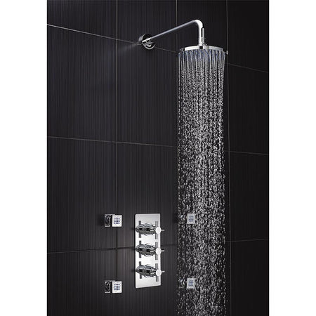 Hudson Reed Tec Crosshead Thermostatic Shower Valve (2 sizes, Chrome) - Brandnew Bathroom