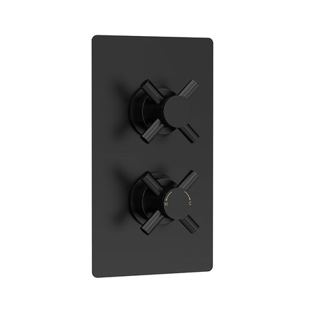 Hudson Reed Tec Crosshead Thermostatic Shower Valve (2 sizes, Matt Black) - Brandnew Bathroom