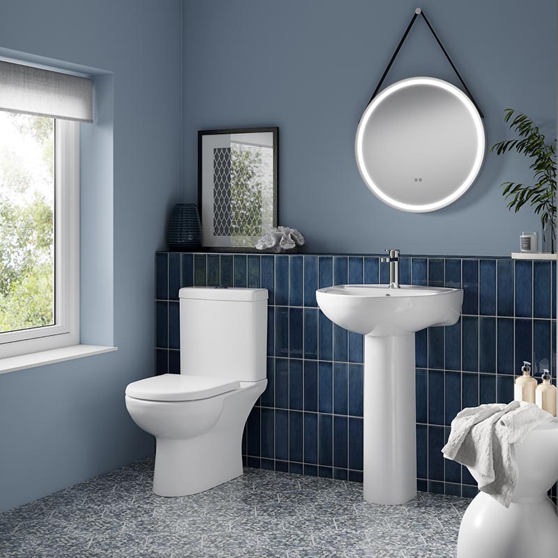 Nuie Lawton Basin & Pedestal (1 size, White) - Brand New Bathrooms