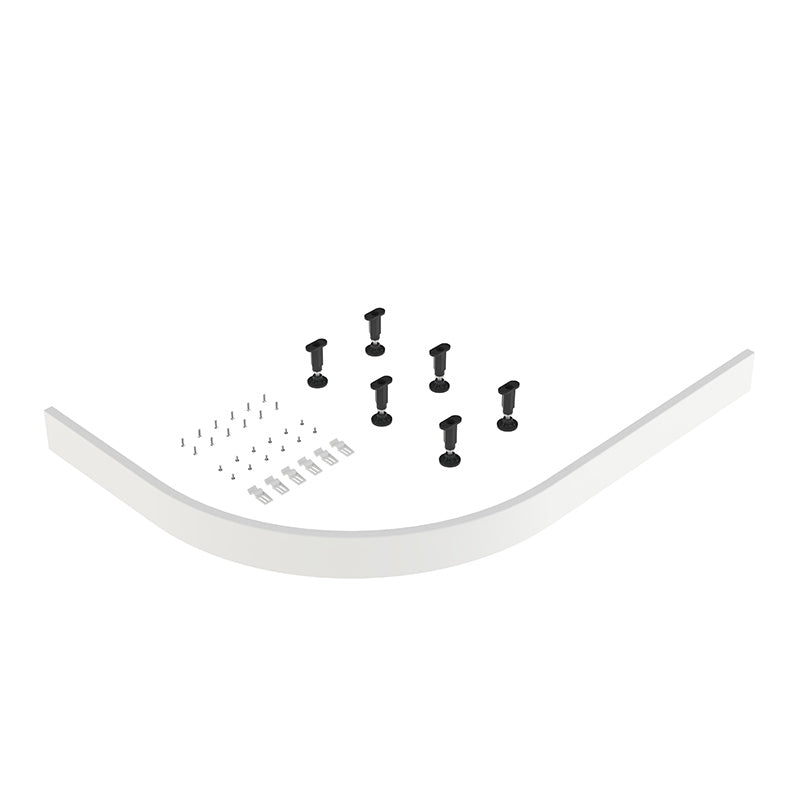 Nuie Leg Set & Plinth Kit (900 Curved Plinth, White) - Brandnew Bathroom 