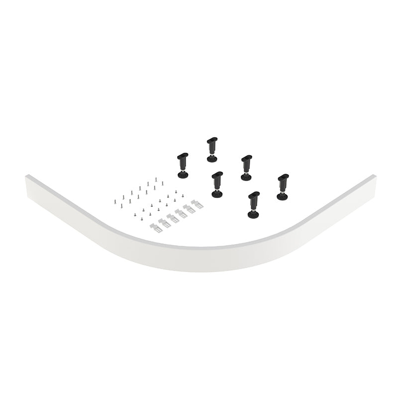 Nuie Leg Set & Plinth Kit (1000 Curved Plinth, White) - Brandnew Bathroom