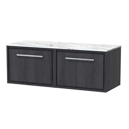 Hudson Reed Lille Wall Hung Single Drawer 1200mm Vanity with Marble Worktop (1 size, 3 colours) - Brand New Bathrooms