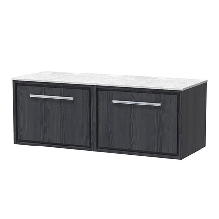 Hudson Reed Lille Wall Hung Single Drawer 1200mm Vanity with Marble Worktop (1 size, 3 colours) - Brand New Bathrooms